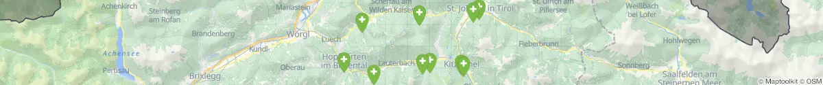 Map view for Pharmacies emergency services nearby Kirchberg in Tirol (Kitzbühel, Tirol)